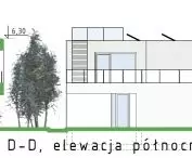 Cross-section through the residential complex, northwest elevation