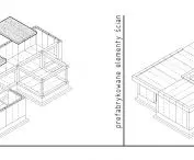 Diagram of the construction of houses from prefabricated elements