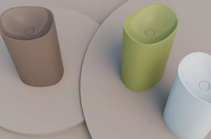 Alta washbasin in Kjerag, Olivin and Slud gloss colors