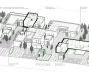 Axonometry of the entire housing complex