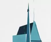 Wilhelm Sasnal, Untitled (Church), oil on canvas, 120×110 cm, 2001