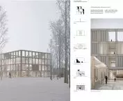 „Zagadka. Bazar, food hall i coworking, ul. Wyspiańskiego, Gdańsk Wrzeszcz” — dyplom inżynierski Aleksandry Ciżek zrealizowany w Katedrze Architektury Mieszkaniowej i Użyteczności Publicznej w 2024 roku