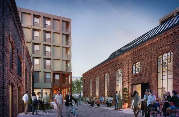 New housing development on the site of the Perun factory in Warsaw