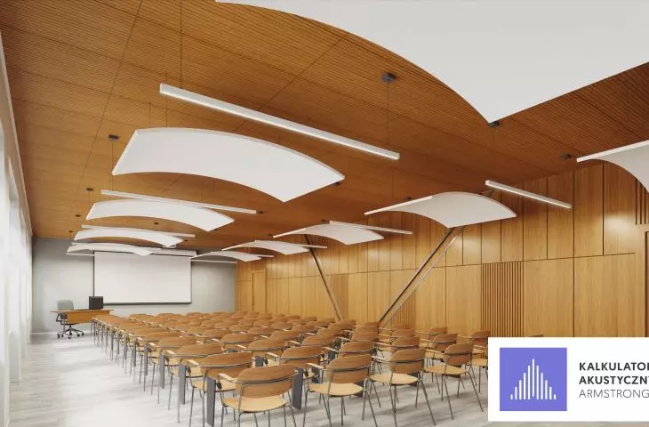 Panele Optima Curved Canopy i sufit podwieszany Knauf Atmstrong Wood Vector