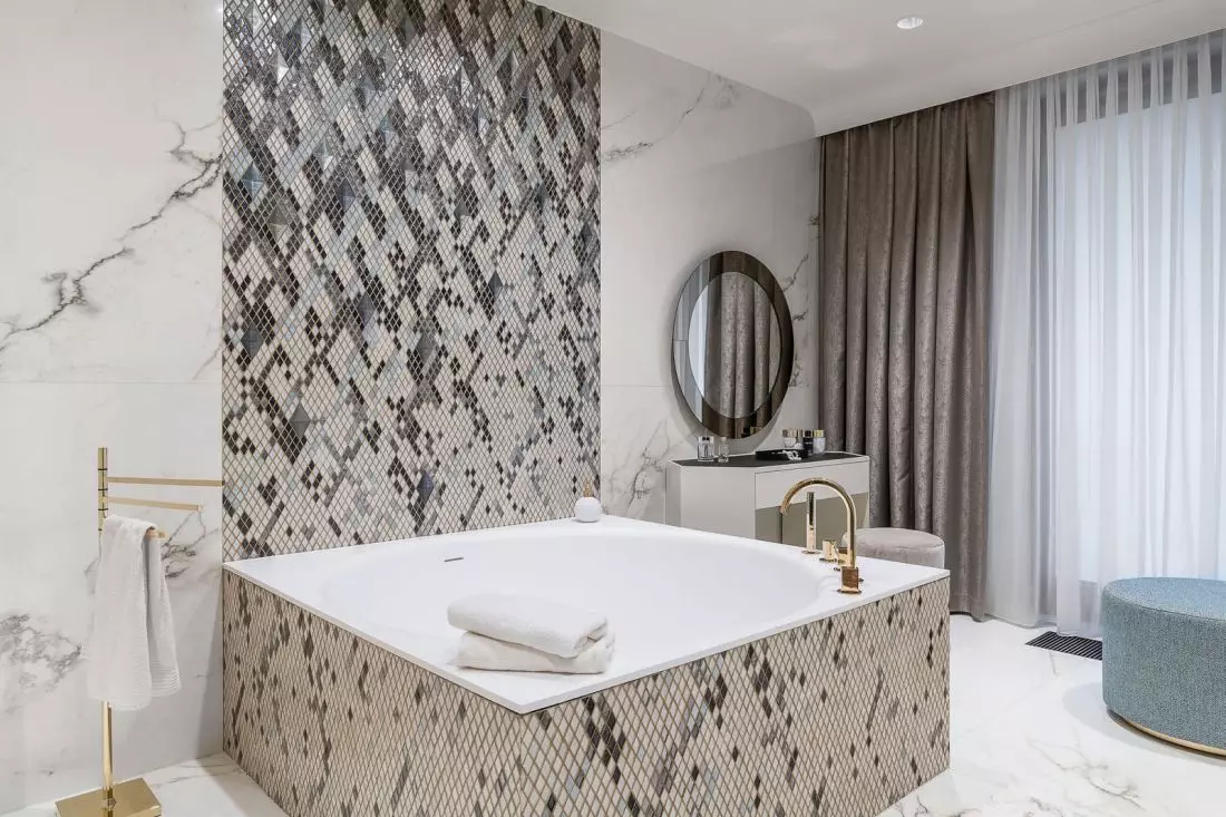 Luksusowa łazienka w apartamencie w Gdyni