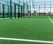 Padel pitch at Zawady Sports Center in Bialystok with grass supplied by Epufloor 