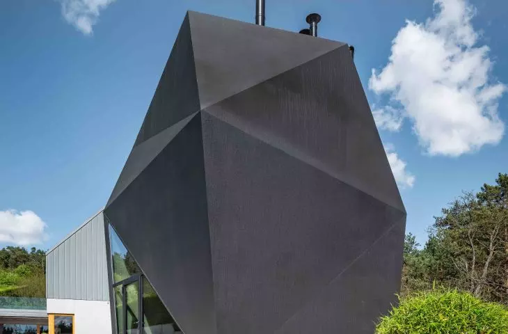 The building structure is covered with a polyurethane coating