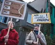 kwiecień 2024 roku, protest w obronie zieleni na skwerach