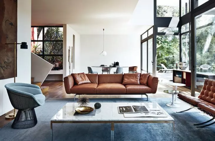 Avio sofa; Planter armchairs proj. by Warren Platner