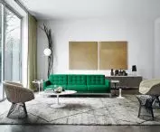 Sofa Florence proj. Florence Knoll; fotele Platner proj. Warren Platner