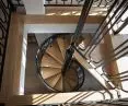 Stairs on a metal structure