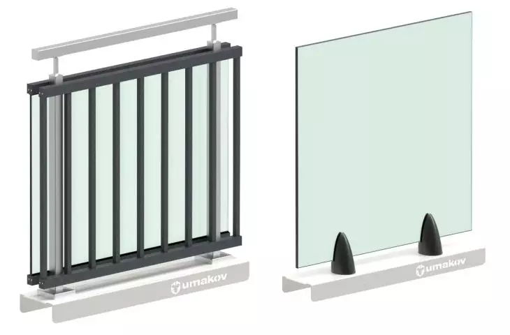 Other variants of glass mounting