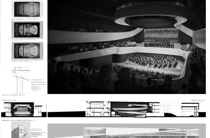Krakow Music Center, Krakow, competition project (3rd prize): 2020
