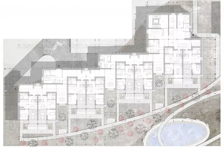 A floor plan of permanent residences
