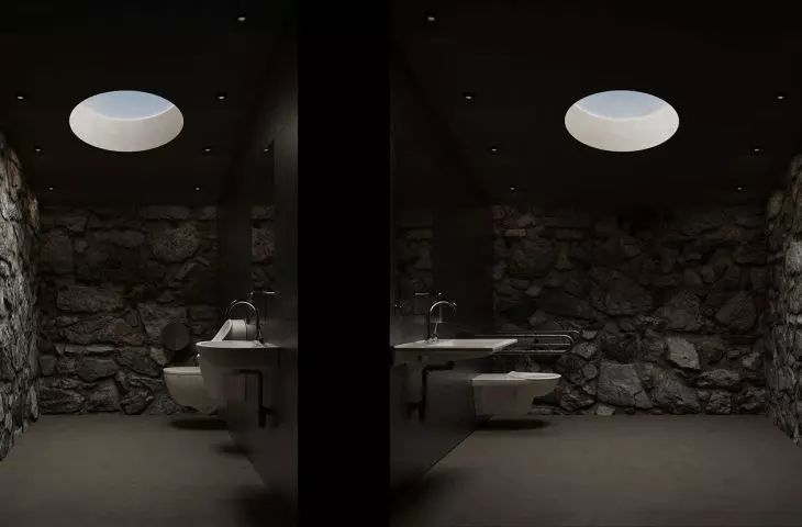 Design of the public toilet at Gropius House