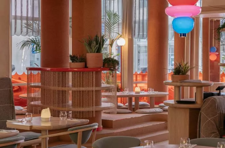 Interiors of the Manna 2 restaurant in Warsaw
