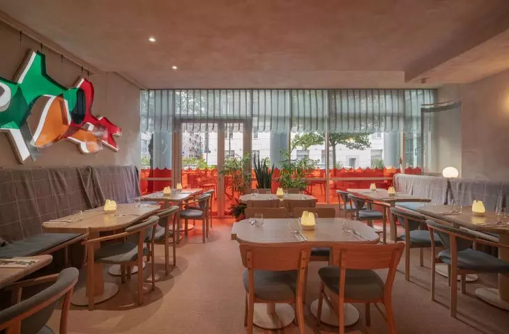 Interiors of the Manna 2 restaurant in Warsaw