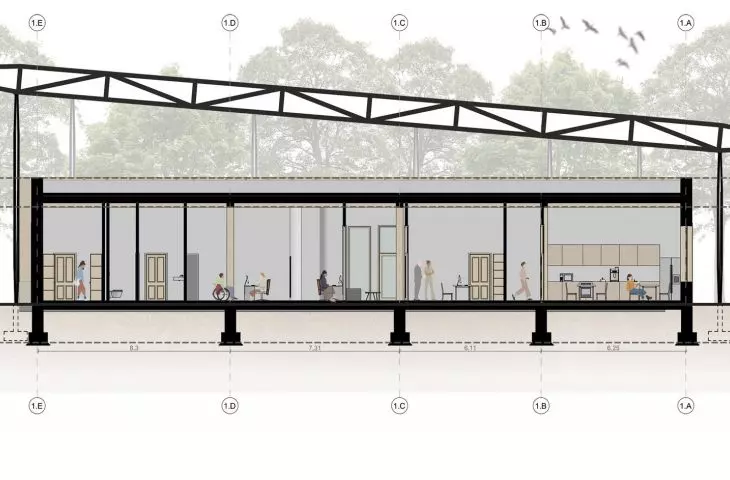 cross-section - office part