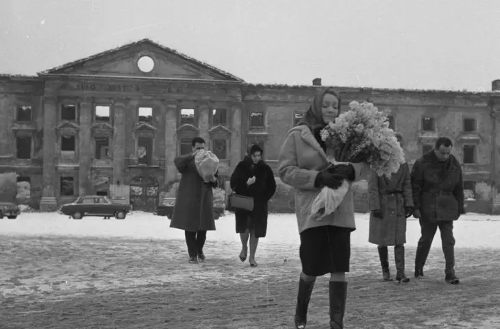 Marlena Dietrich, the great German singer and actress on a visit to Poland, January 1964.
