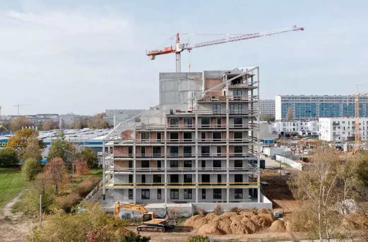 budynek wielorodzinny Żorro w Żorach, budowa