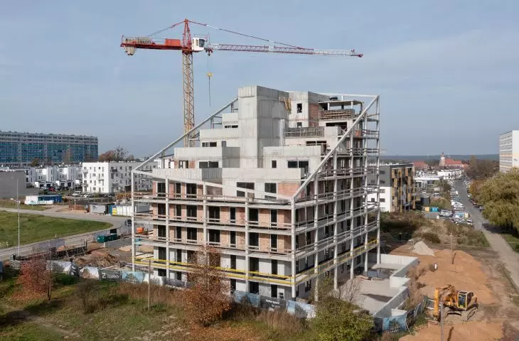 budynek wielorodzinny Żorro w Żorach, budowa