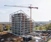 Żorro multifamily building in Żory, construction