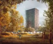 Cosmo residential complex in Chorzow, visualization