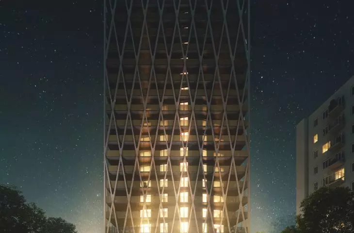 Cosmo residential complex in Chorzow, visualization