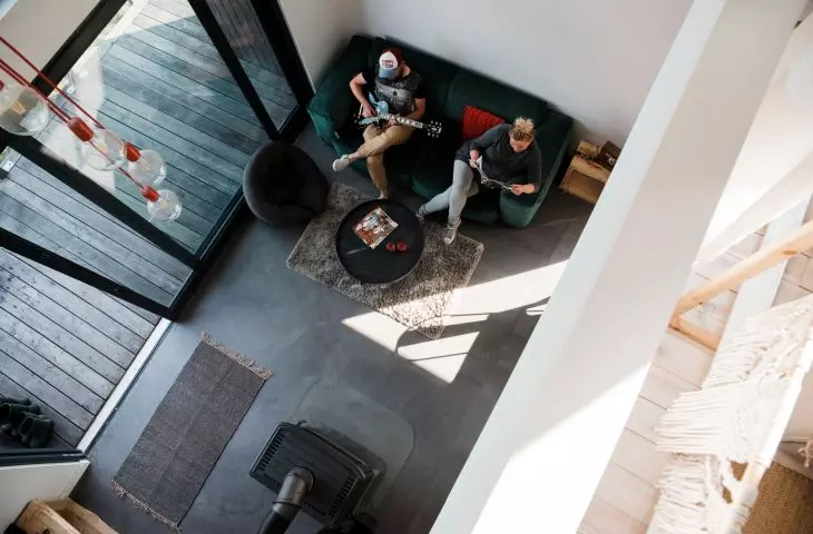 The living area as seen from above