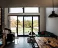 Large windows allow continuous contact with nature