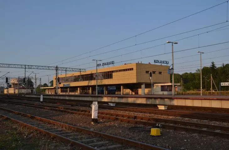 Former railroad station building in Koluszki