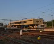 Former railroad station building in Koluszki