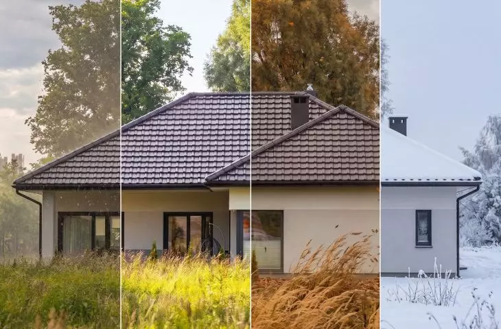 Regardless of sun or frost, a layer of swisspor insulation guards the energy stability of a home's interior