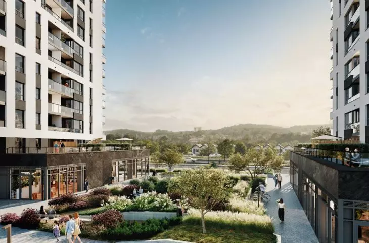 Two more 17-story buildings will stand next to the existing 55-meter towers