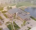 A building will also be built across the pond, with various activities planned for the neighborhood community