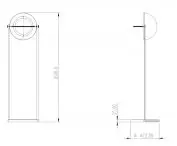 Lampa „Dichromatic”, rysunek techniczny