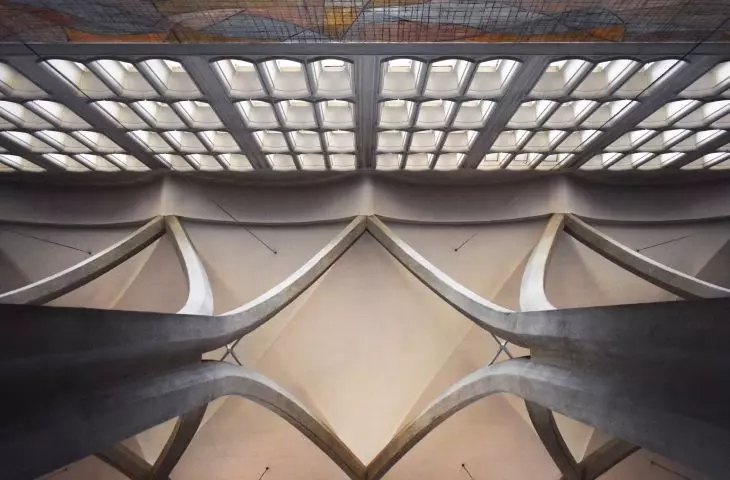 Interior of St. Andrew Bobola Church, designed by Aniela Boguslawska, Jan Boguslawski, Jozef Lowinski