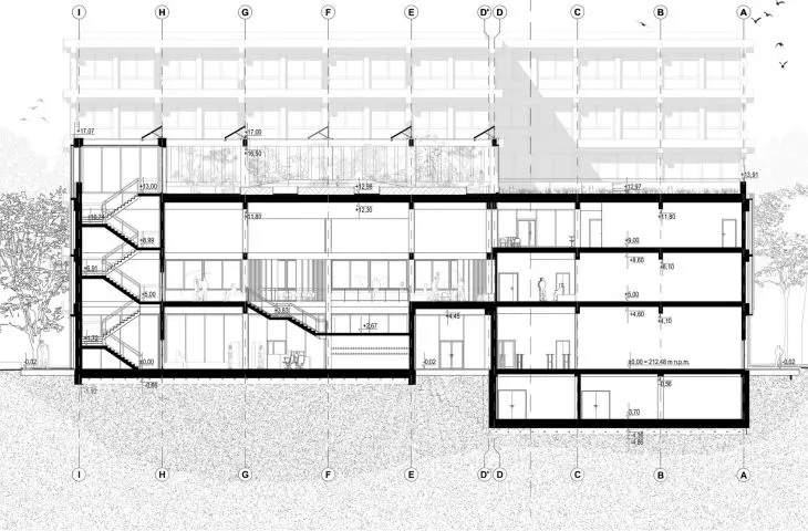 cross-section A-A
