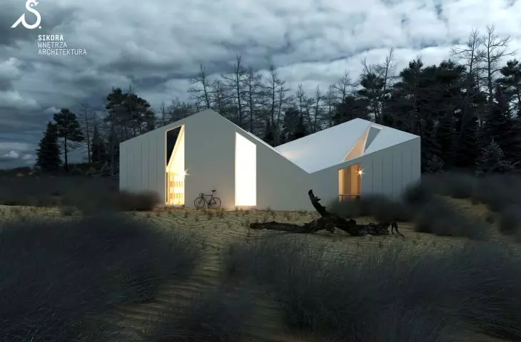 Ice Berg modular home, designed by Sikora Wnętrza Architektura, Weronika Kostanecka
