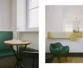 Złoto-zielone elementy wystroju