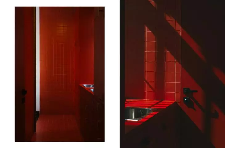 Technical zone in dominant red