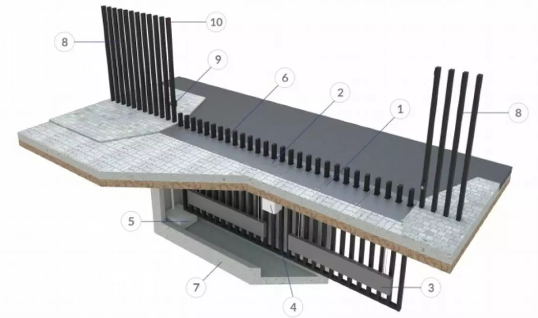 Schemat konstrukcji bramy FANCY FENCE