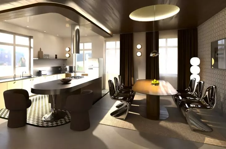 kitchen with dining area