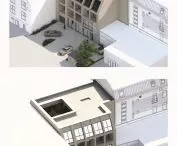axonometric projection from the back of the building