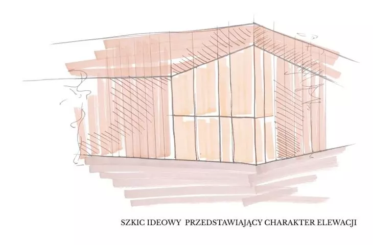 conceptual sketch of the facade