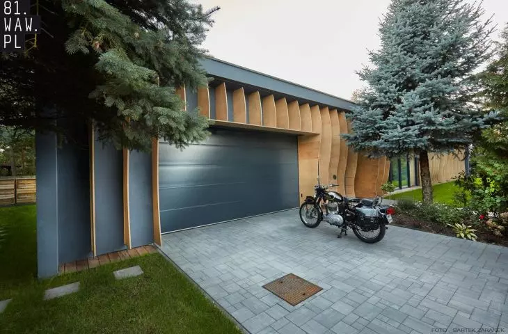 view of the garage