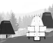 Cross-section of the resort's facilities 