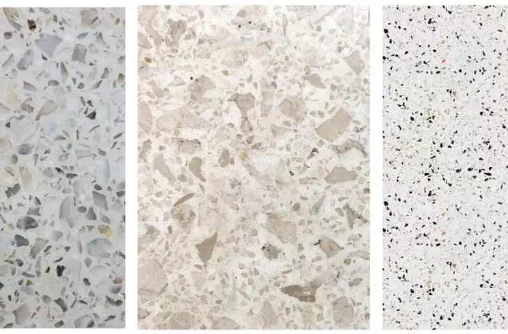 Przykłady posadzek terrazzo wykonanych na produktach Bautech Futura