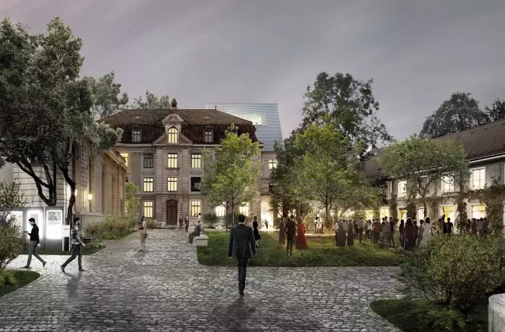 First place in the architectural competition for the renovation and expansion of the Musik-Akademie campus in Basel, 2022,