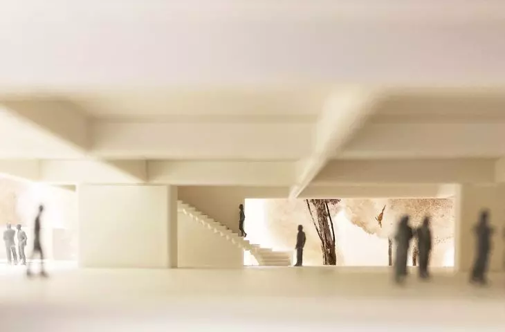Renovation and Expansion Project for the Musik-Akademie Campus in Basel — Model of the Outdoor Foyer
